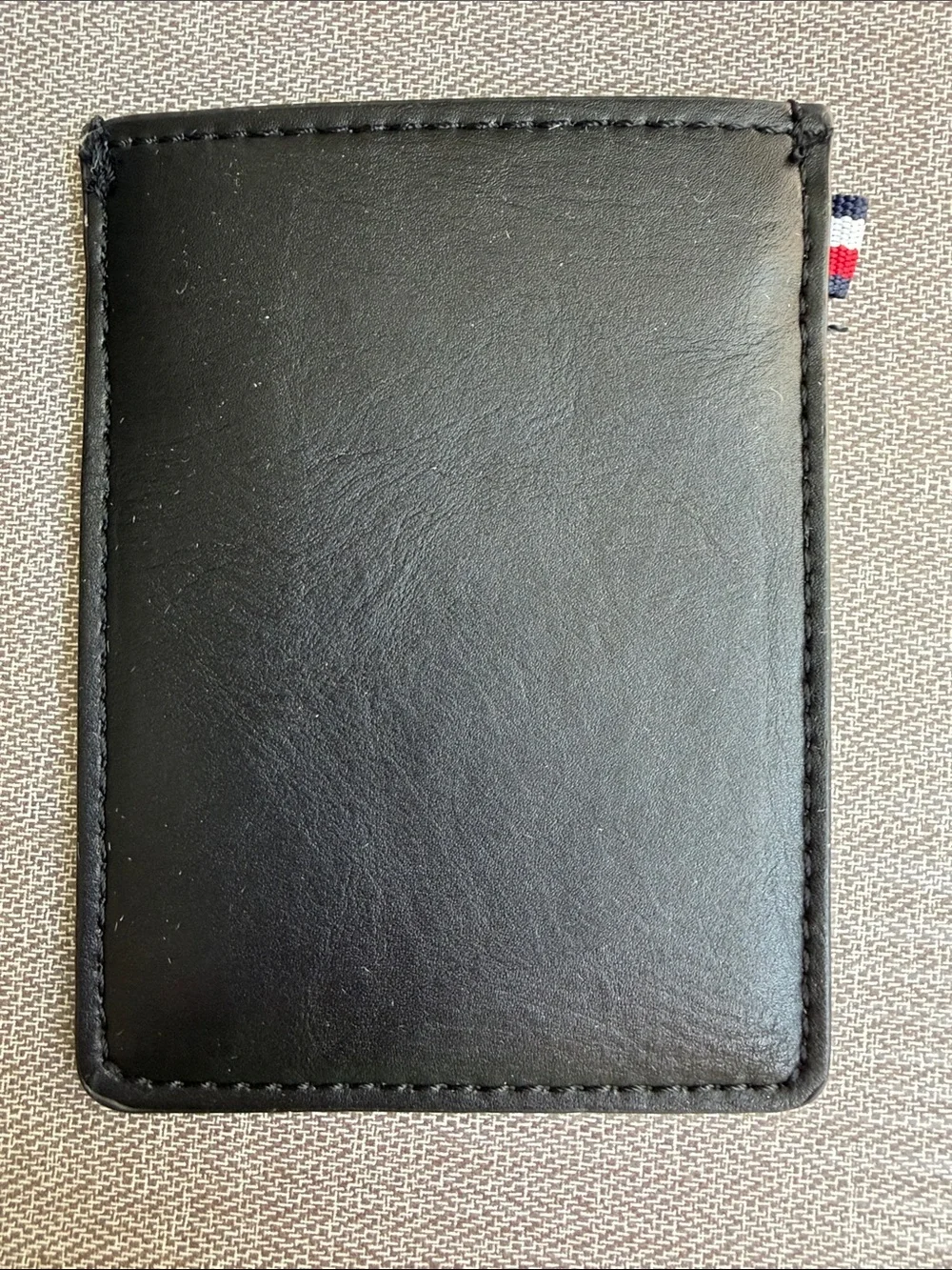 Tommy Hilfiger Card Holder Black Leather with Stripes!